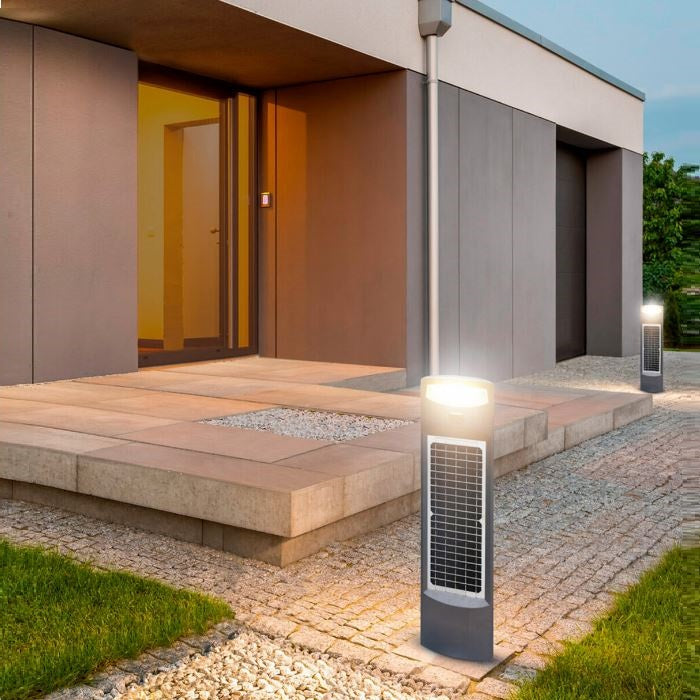 Palo da giardino Solare ricaricabile LED 20W- 4000K-2000lm IP65 - Batteria Litio