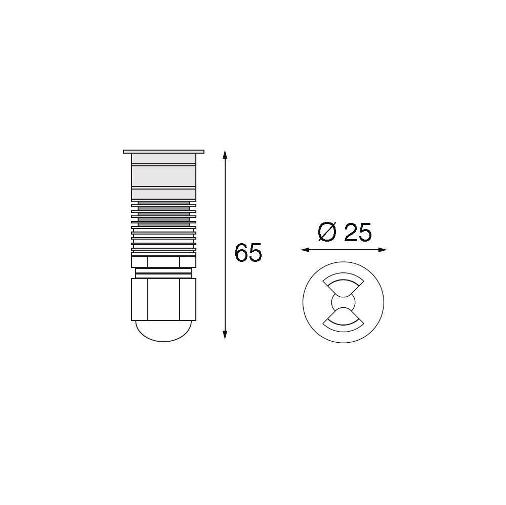 PIXEL Lampada incasso LED 1W + CS 01