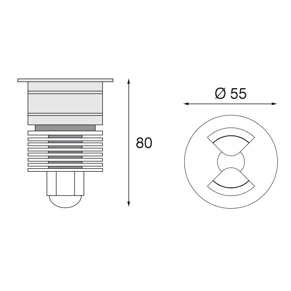 PIXEL Lampada incasso inox LED 4W + CS 01 Boluce illuminazione Lampade da esterno