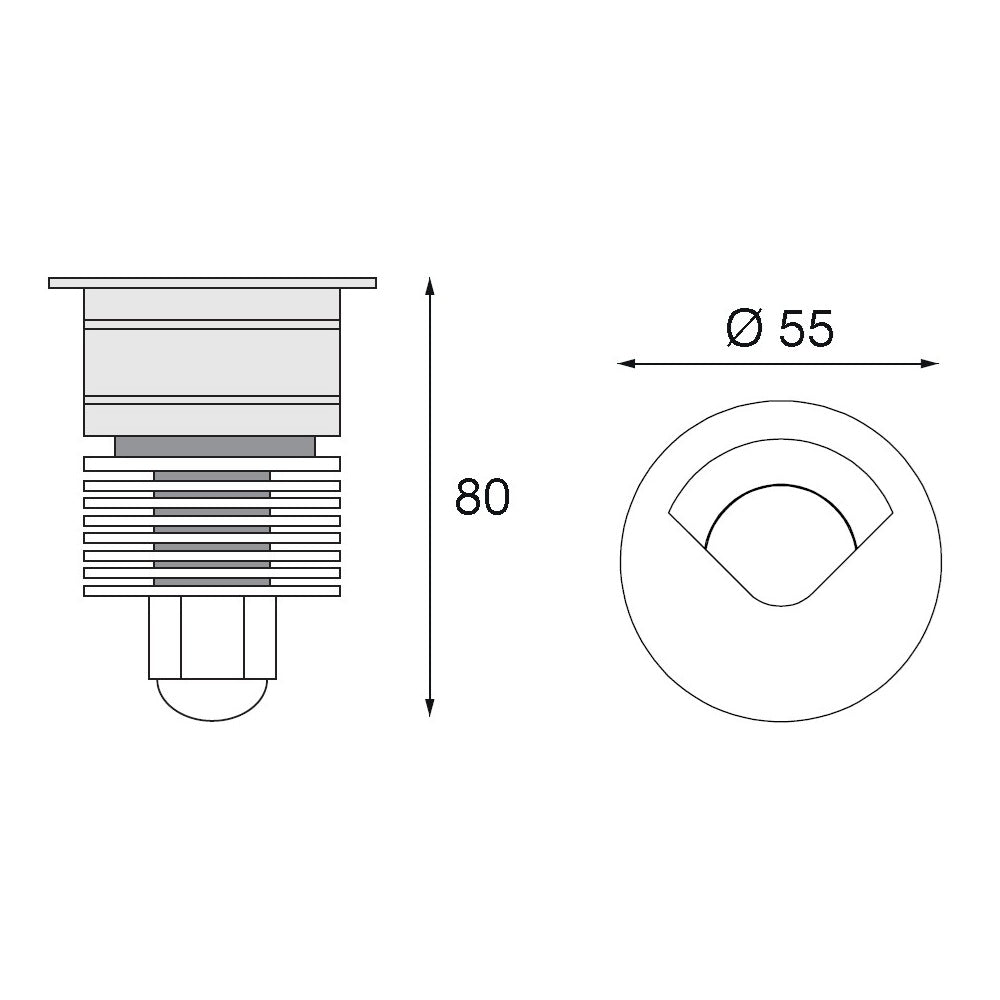 PIXEL Lampada incasso inox  LED 4W + CS 01