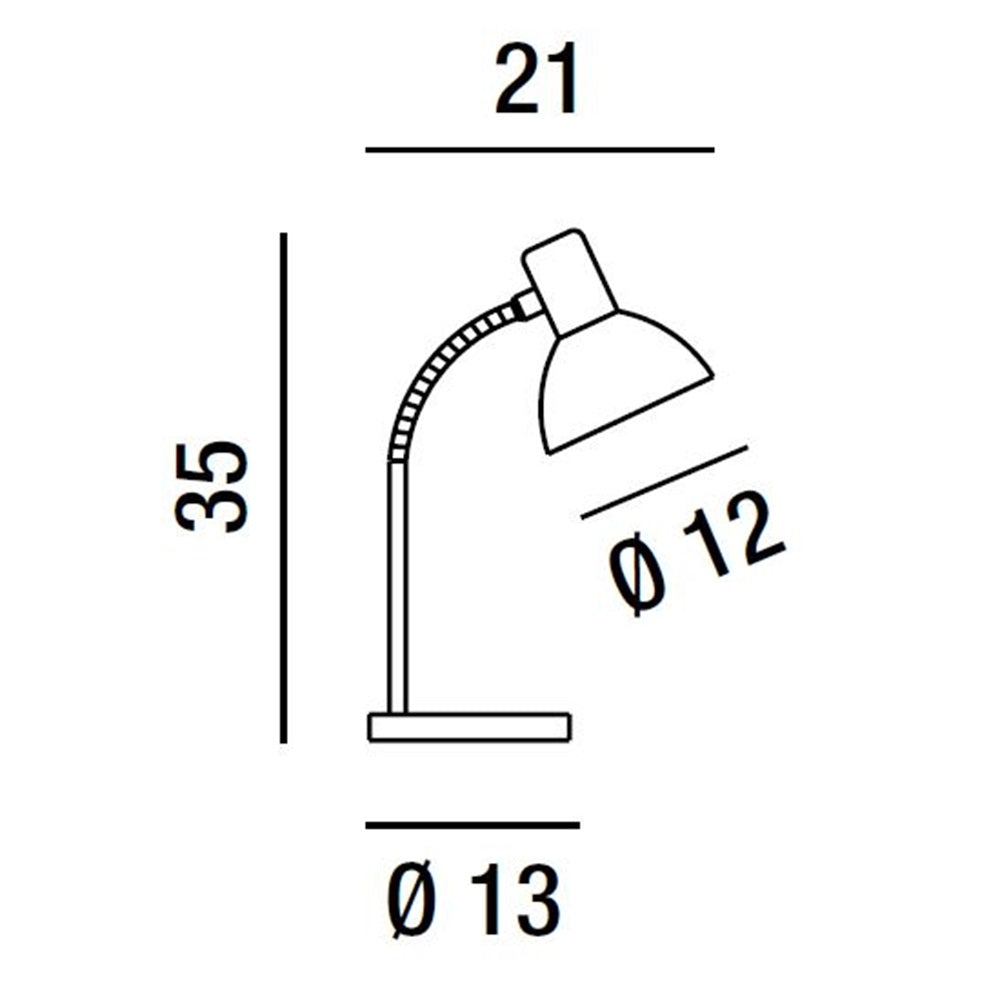 Lampada da tavolo flex in metallo Perenz Lampade da tavolo