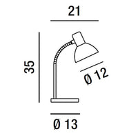 Lampada da tavolo flex in metallo Perenz Lampade da tavolo