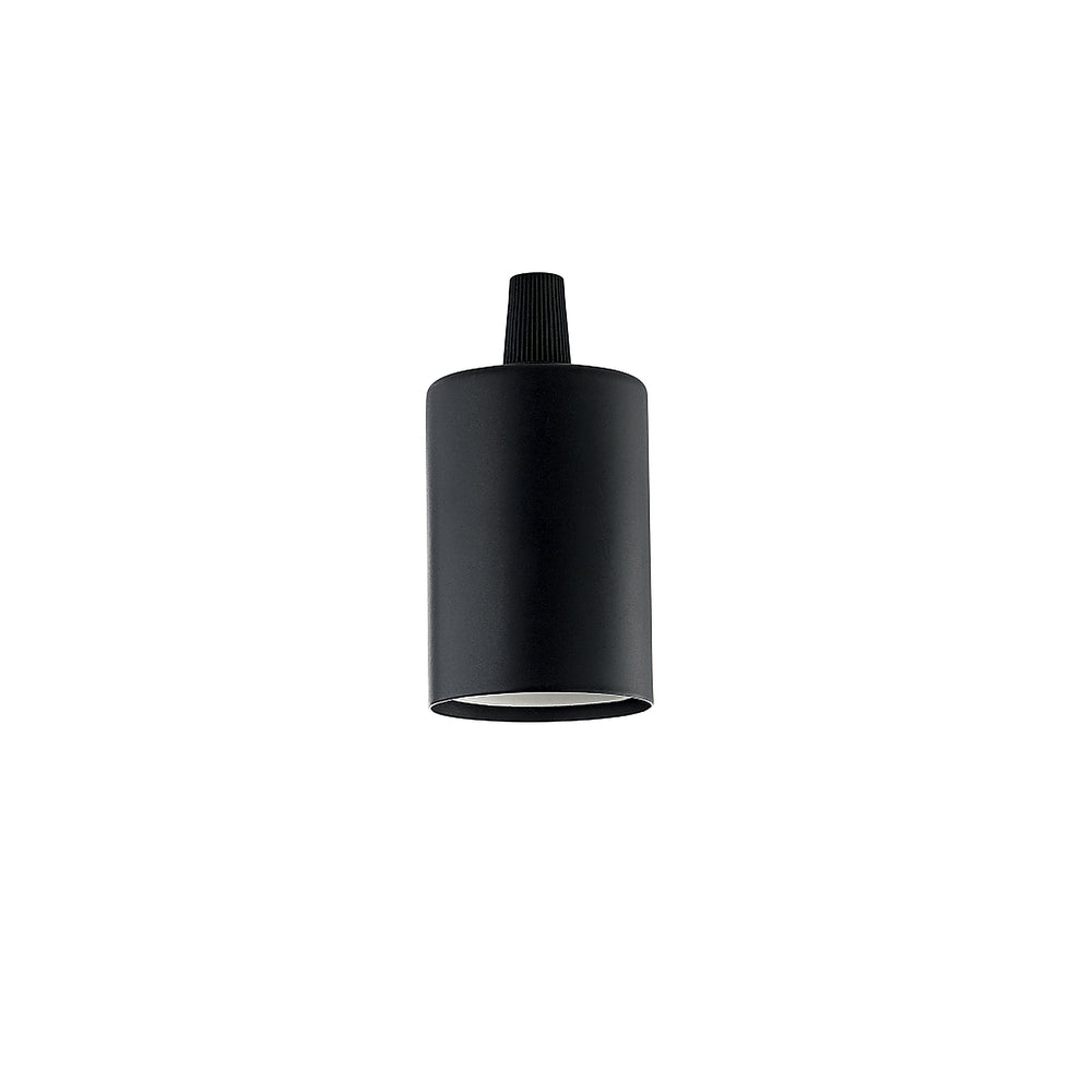 Ideallux portalampada e27 liscio nero