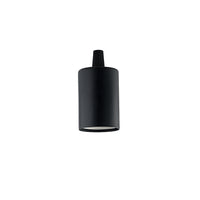 Ideallux portalampada e27 liscio nero