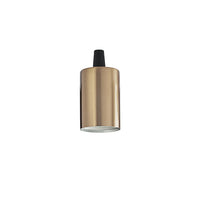 Ideallux portalampada e27 liscio ottone