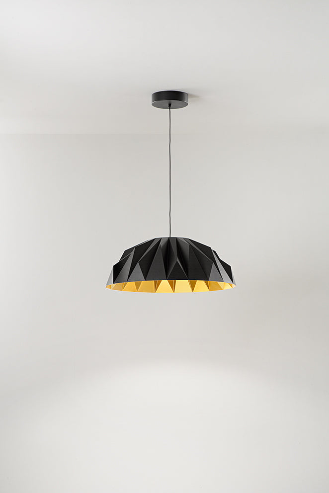 Perenz Prisma - sospensione acrilico geometrica Ø56 cm disponibile nei colori bianco opaco + oro e nero opaco + oro Perenz Lampade a sospensione