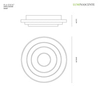 Luminascente Raiden - Plafoniera LED in 3 misure anche Smart Luminascente Lampade da soffitto
