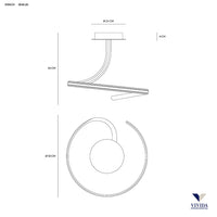 Thumbnail for Ribbon sospensione 20w 1200lm 3000k ip20 Vivida international Lampade da soffitto