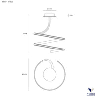 Thumbnail for Ribbon sospensione 20w 1200lm 3000k ip20 Vivida international Lampade da soffitto