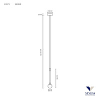 Seventy sospensione 1 luce marrone ossidato 1x2w+1x4w 3000k