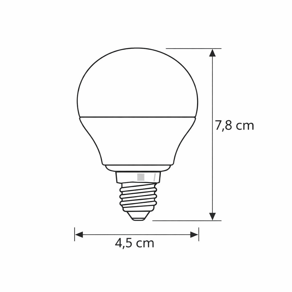 Sfera 250lm 2,7W E14 OP DL