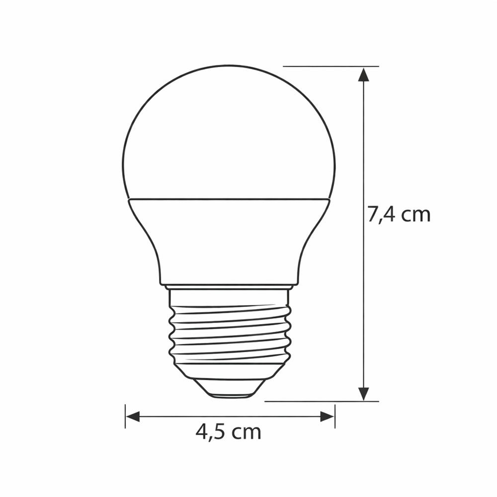 Sfera 470lm 4,9W E27 OP WW