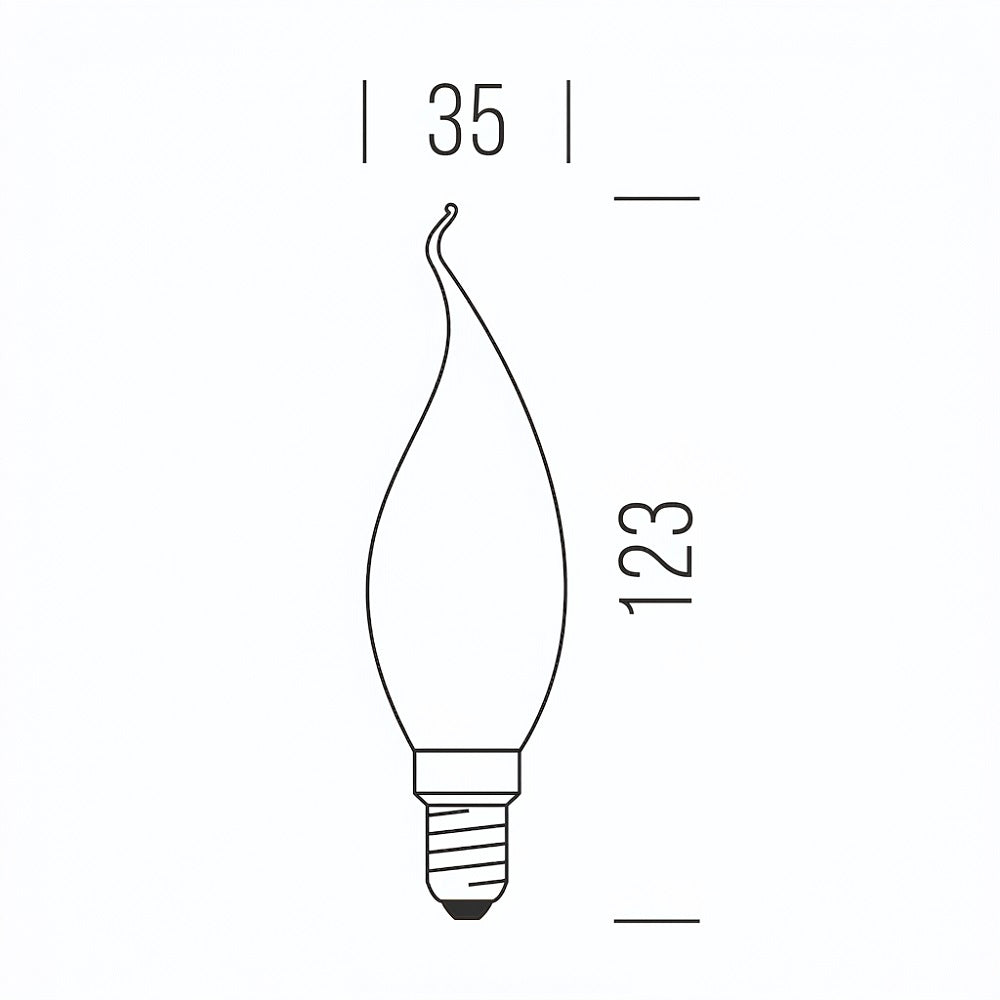 Shot Fiamma LED Stick Satinata - Lampadina E14 Shot Lampadine e moduli led