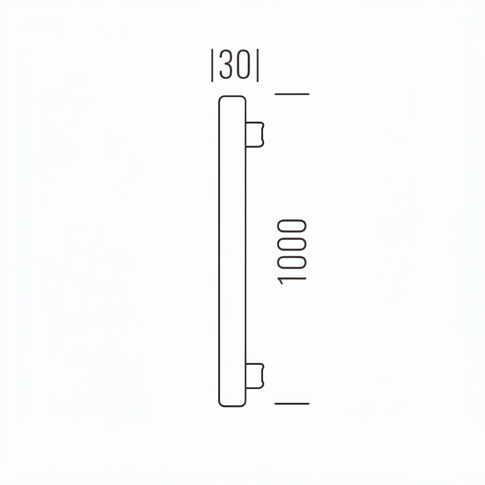 Lineare 1055lm 1000mm 11W 2 attacchi S14s Shot Lampadine e moduli led