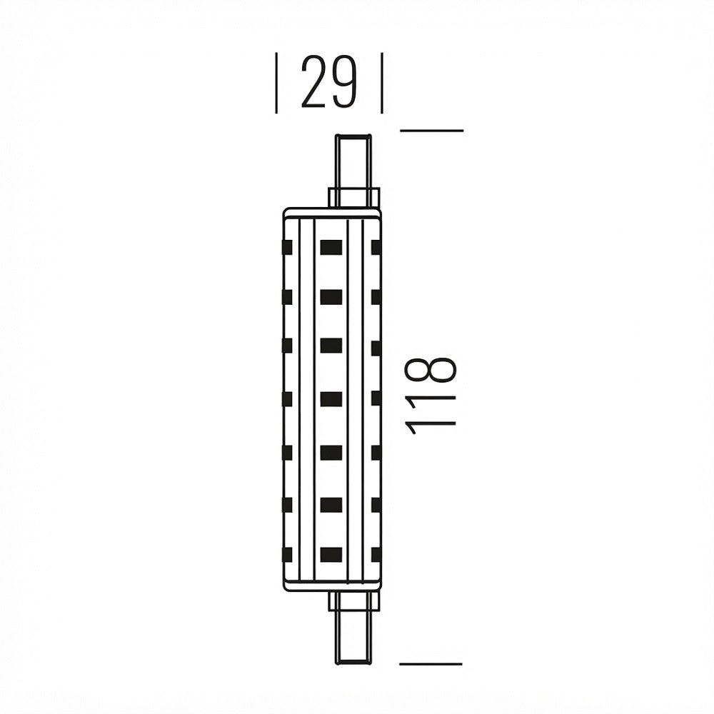 Shot LED Lineare R7S 2000 lm Dimmerabile