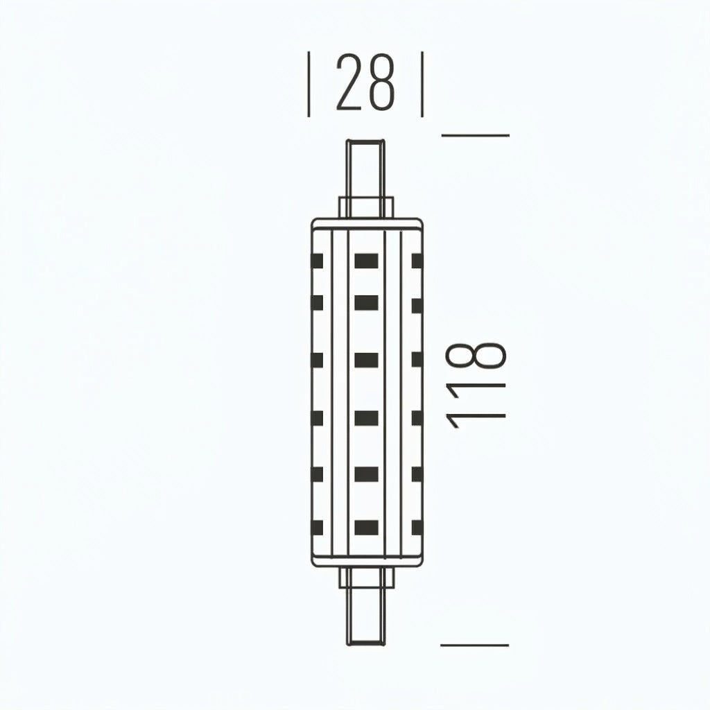 Shot LED Lineare R7s 3000 lm 20 W 3000K o 4000K Shot Lampadine e moduli led