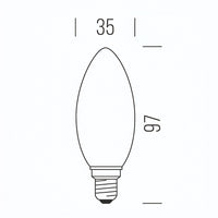 Oliva Stick 250lm 2,5W E14 WW FR