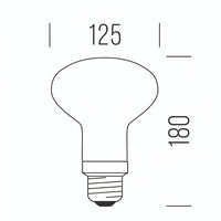 Shot Reflector R125 LED Stick Satinata Dimmerabile - Lampadina LED E27 Shot Lampadine e moduli led