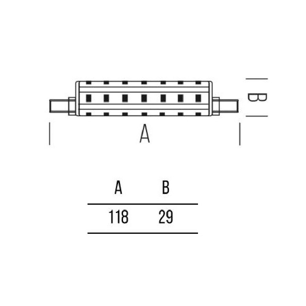 Shot LED Lineare R7s Dimmerabile 15,5 W 2000 lm 118 mm 3000K o 4000K Shot Lampadine e moduli led
