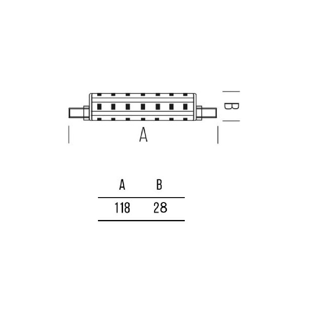 Shot LED Lineare R7s 3000 lm 20 W 3000K o 4000K Shot Lampadine e moduli led
