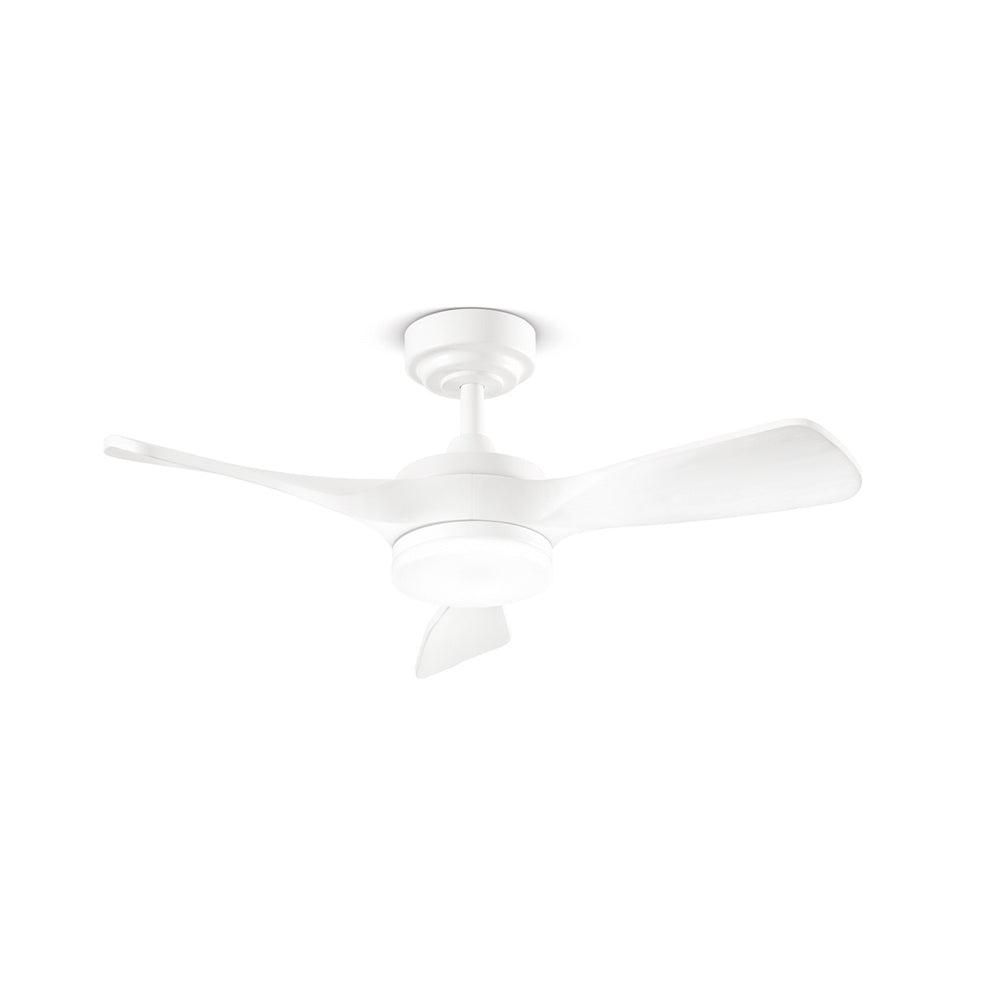 Perenz Sirio - ventilatore da soffitto con luce LED CCT e telecomando (varianti bianco e nero con pale in legno)