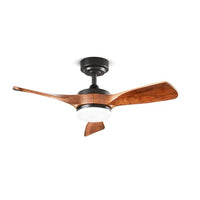Perenz Sirio - ventilatore da soffitto con luce LED CCT e telecomando (varianti bianco e nero con pale in legno)