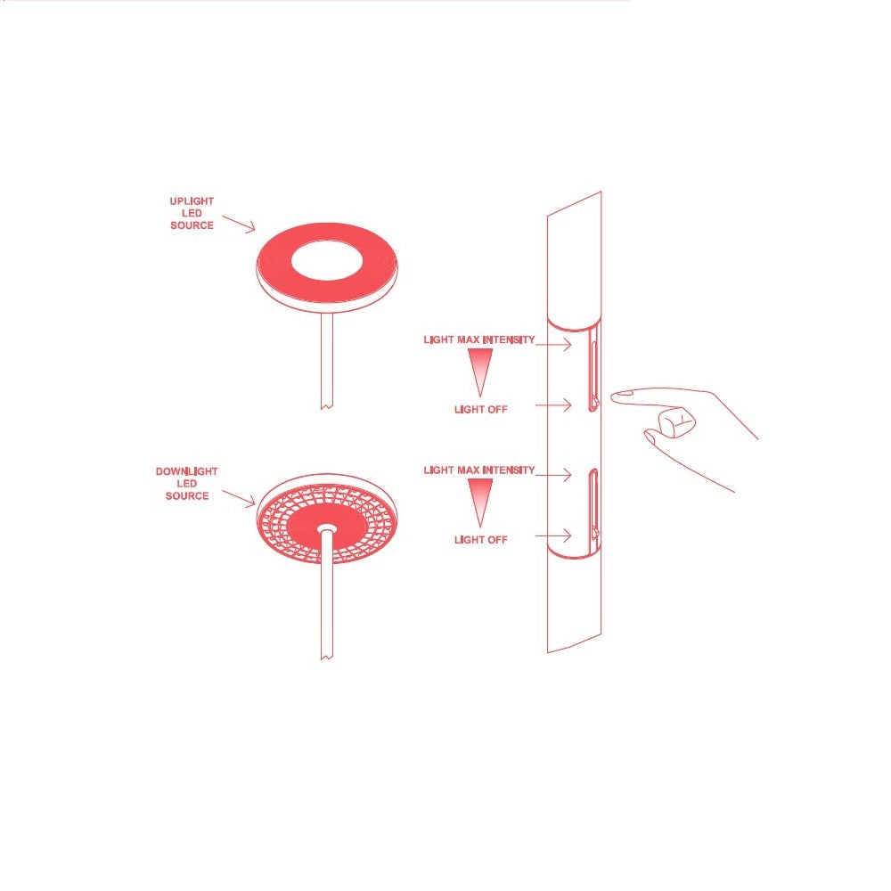 Sol f1 6.820 up + 1.900 down lumen 62w cri90 dimmerabile Rotaliana Lampade da terra