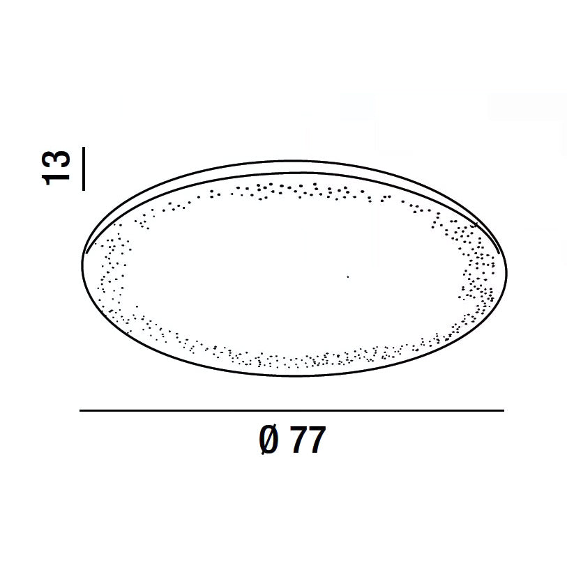 Plafoniera con diffusore in acrilico bianco effetto "cielo stellato". Telecomando multifunzionale. Perenz Plafoniere