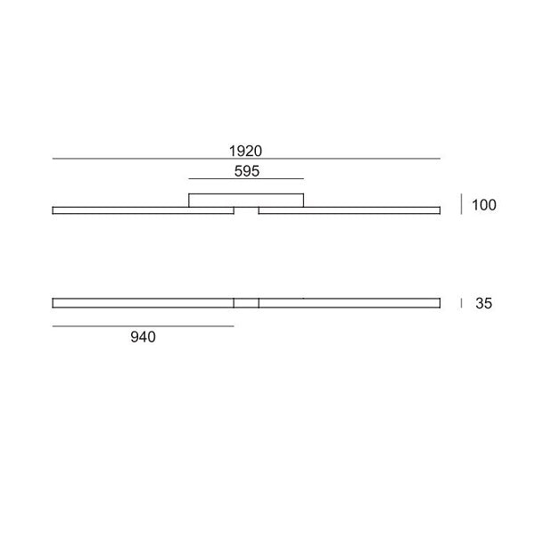 Athena Swing 2 braccia – plafoniera LED 192 cm (varianti Bianco • Oro • Corten • Ardesia • Grigio • Nero) Athena illuminazione Lampade da soffitto