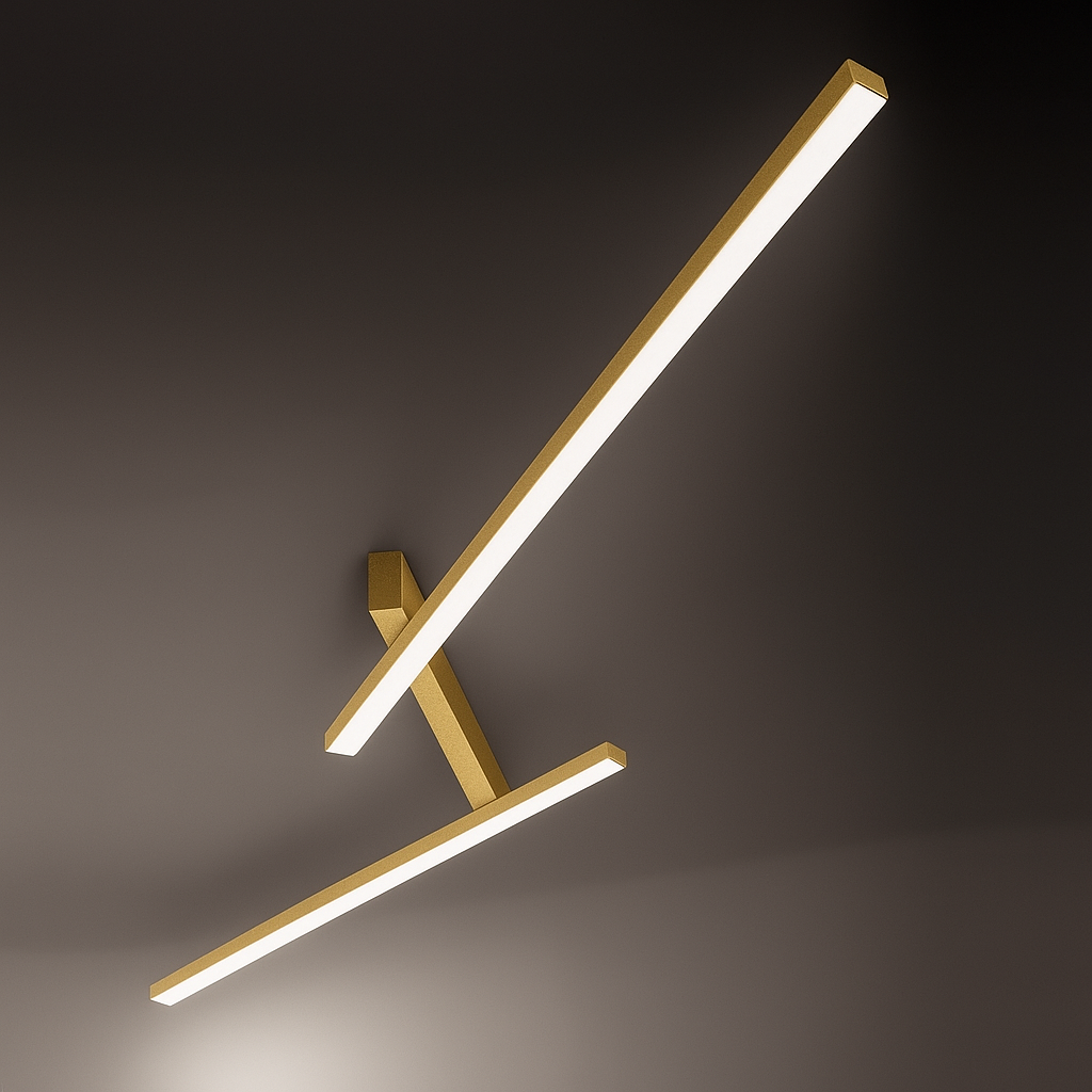Athena Swing 2 braccia – plafoniera LED 192 cm (varianti Bianco • Oro • Corten • Ardesia • Grigio • Nero) Athena illuminazione Lampade da soffitto