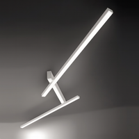 Thumbnail for Athena Swing 2 braccia – plafoniera LED 192 cm (varianti Bianco • Oro • Corten • Ardesia • Grigio • Nero) Athena illuminazione Lampade da soffitto