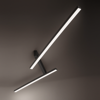 Thumbnail for Athena Swing 2 braccia – plafoniera LED 192 cm (varianti Bianco • Oro • Corten • Ardesia • Grigio • Nero) Athena illuminazione Lampade da soffitto