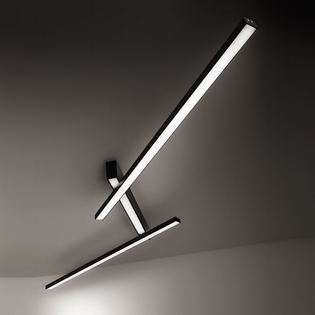 Athena Swing 2 braccia – plafoniera LED 192 cm (varianti Bianco • Oro • Corten • Ardesia • Grigio • Nero) Athena illuminazione Lampade da soffitto