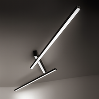 Thumbnail for Athena Swing 2 braccia – plafoniera LED 192 cm (varianti Bianco • Oro • Corten • Ardesia • Grigio • Nero) Athena illuminazione Lampade da soffitto