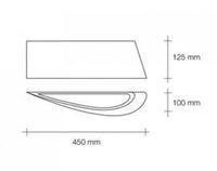 Thumbnail for Sforzin illuminazione lampada da parete in gesso biemissione curvata sul lato delfi T224 (ULTIMI DISPONIBILI)