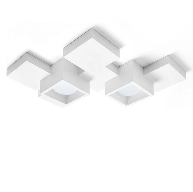 Sforzin illuminazione lampada a soffitto, parete in gesso side cubo  2 luci gx5,4 T292