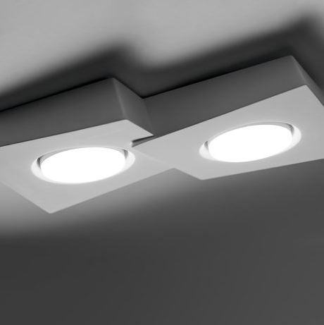 Sforzin illuminazione lampada a soffitto due luci anchise T372