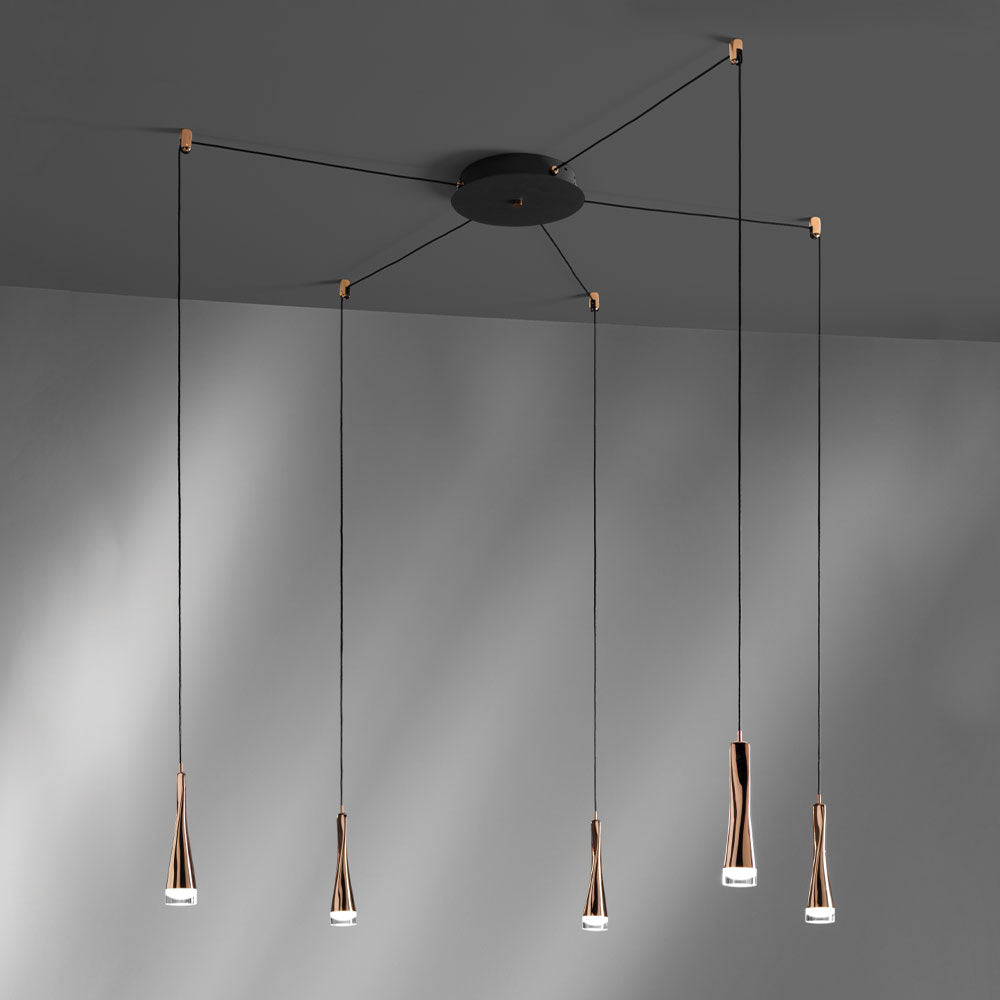 Twist sospensione led 18w 1450lm 3000k bianco opaco Vivida international Lampade a sospensione