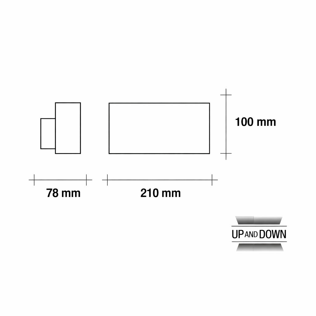 Vivida Up&Down VOD 78_10 - applique LED IP54 8,5 W Vivida luce Lampade da parete esterno