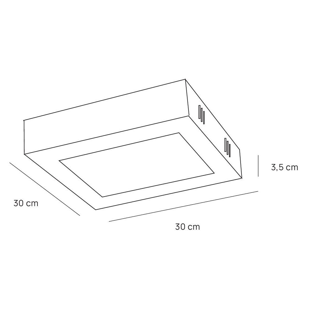 VIRGO  Plafoniera LED quadrata bianca  24W  CCT regolabile Vivida luce Plafoniere