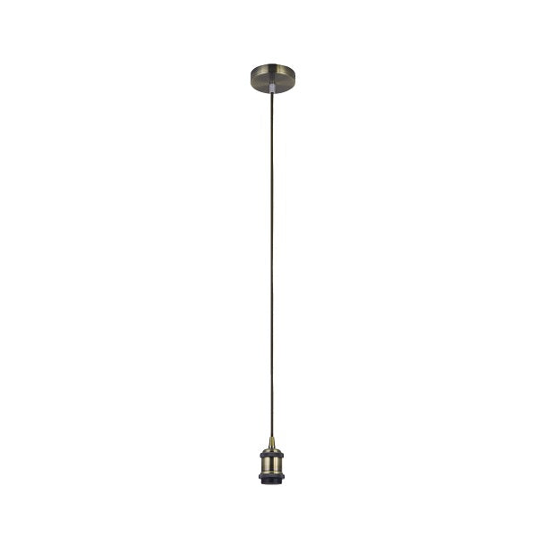 Vivida bulbs e27  lampholder, cavo 1.5mt coffe wire,d100, brass color