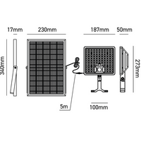 Thumbnail for Proiettore Solare ricaricabile LED 30W- 4000K-4800lm IP65 - Batteria Litio Shot Lampade da esterno