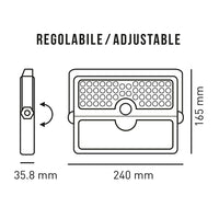 Thumbnail for Proiettore Solare ricaricabile LED 6W- 3CCT-600lm IP65 - Batteria Litio